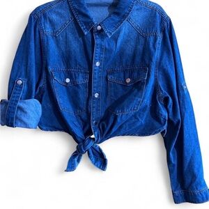 Blue Denim Button Down Shirt